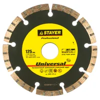Круг отрезной алмазный для УШМ STAYER "PROFESSIONAL" 125x22.2мм 3660-125_z01