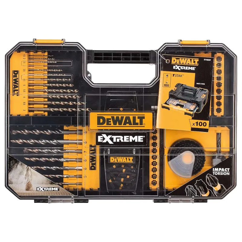 Набор сверл и бит DeWALT 100шт. DT70620T-QZ